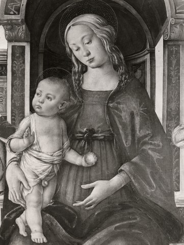 Kunsthistorisches Institut Florenz — Agnolo di Domenico di Donnino - sec. XV/ XVI - Madonna con Bambino in trono — particolare